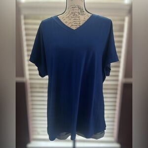 SHEIN LUNE Plus V-Neck Tee